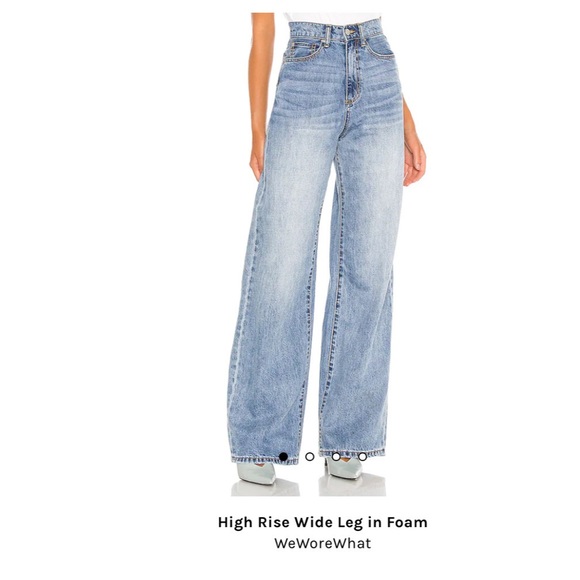 We Wore What High Rise Wide Leg denim in Foam Size 25 - Picture 8 of 14